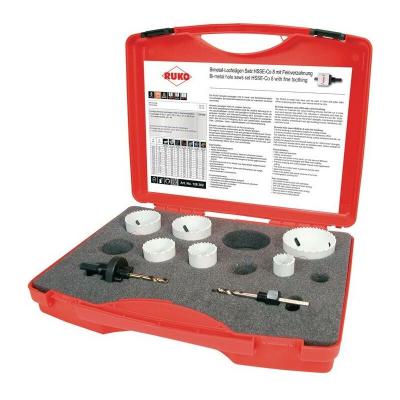 RUKO Coffret de 8 scies HSS-Co8 bim&eacute;tal 