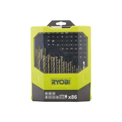 RYOBI  - Coffret 86 accessoires mixtes - per&ccedil;age et vissage RAK86MIXC