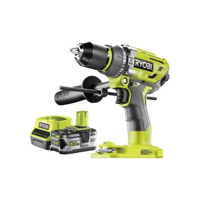 RYOBI Pack  Perceuse-visseuse &agrave; percussion Brushless One+ R18PD7-0 - 1 Batterie 5.0Ah - 1 Chargeur rapide RC18120-150 