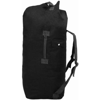 VIDAXL Sac de sport en style militaire 85 L Noir