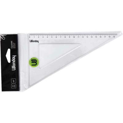  Wonday Equerre Plastique Gradu&eacute;e 60&deg; 22 Cm Transparent