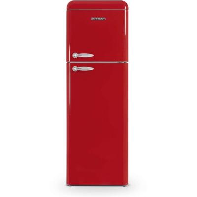 SCHNEIDER SCDD309VR- R&eacute;frig&eacute;rateur vintage 2 portes 302L Rouge 39dB clE 181cm