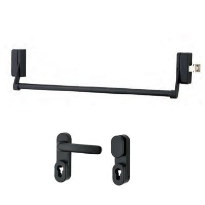 THIRARD  - Serrure anti-panique 1 point lat&eacute;ral r&eacute;versible laqu&eacute; noir porte maxi 1150 mm