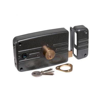 ISO  - Serrure en applique grise droite &agrave; fouillot - Cl&eacute; i - Axe &agrave; 60 mmCity 5G - Is&eacute;o