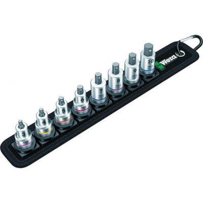 WERA  set d embouts allen 6 pans 3 8 8 pcs avec fonction retenue de vis