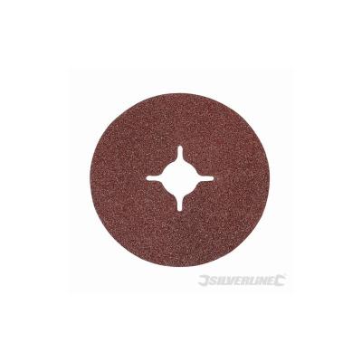 SILVERLINE  583260 10 disques de pon&ccedil;age en fibres 115 x 22,2 mm Grain 60