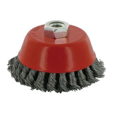 SILVERLINE  763567 Brosse &agrave; fils m&eacute;talliques nou&eacute;s 2 rangs 100 mm