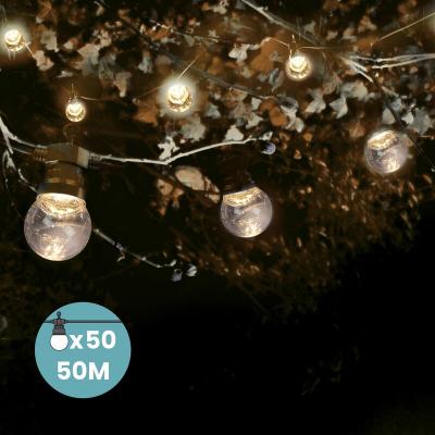 SKYLANTERN Guirlande Guinguette 50m Transparent