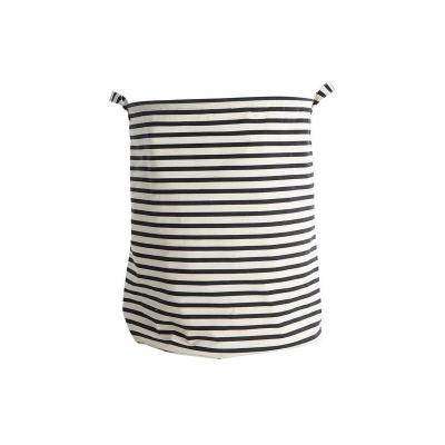 HOUSE DOCTOR  - Panier &agrave; linge stripes, &oslash; 40 x h 50 cm, noir / blanc