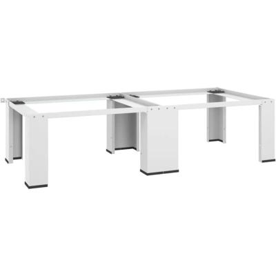 Vidaxl socle double pour lave-linge et s&egrave;che-linge blanc