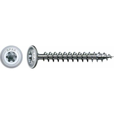 SPAX Lot de 24 vis acier t&ecirc;te frais&eacute;e bomb&eacute;e torx, Diam.6 mm x L.80 mm