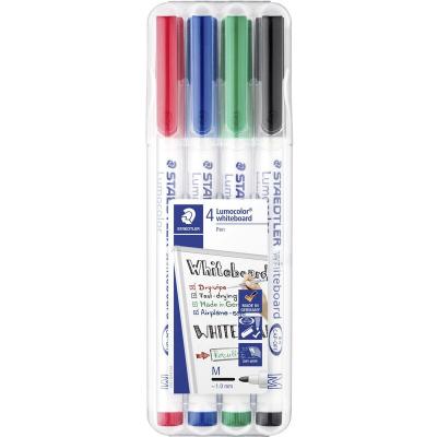 STAEDTLER  Marqueur Pour Tableaux Blancs Lumocolor &Eacute;tui Chevalet De 4 Pi&egrave;ces En Couleurs Assorties. 1 Unit&eacute;(S)