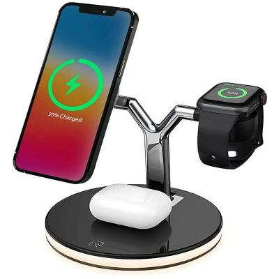 CHRONUS Station de Charge Sans Fil 3 en 1, MagSafe Station D'accueil Sans Fil(Noir)-