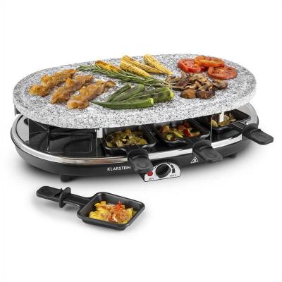 KLARSTEIN Steaklette Raclette-grill 1500 W Pierre naturelle 8 personnes