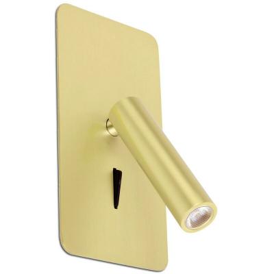 FARO INDOOR Faro SUAU - Applique murale pour liseuse &agrave; LED int&eacute;gr&eacute;e Or, 3000K