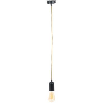 THE HOME DECO FACTORY Suspension ampoule h. 100 cm noir et or