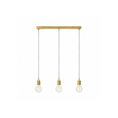 MARKSLOJD Suspension Bronx M&eacute;tal Bronze 3 ampoules 160cm - Bronze
