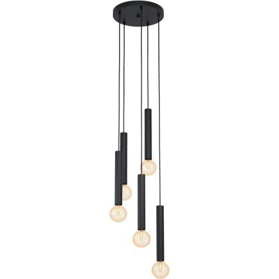 EGLO Cortenova plafonnier suspendu 5 lampes cluster noir