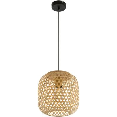 GLOBO Suspension design bambou mirena - diam. 23 x h. 135 cm - beige naturel