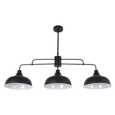 COREP Suspension Lincoln 3 Lumi&egrave;res Style Industriel En M&eacute;tal Noir.