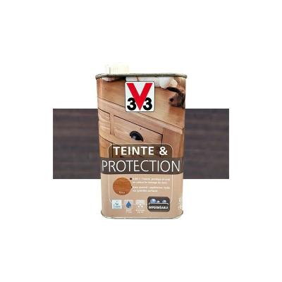 V33 BOIS V33 - Teinte & Protection 3 en 1 - Weng&eacute; 0,5 l Finition : Mat - Weng&eacute;