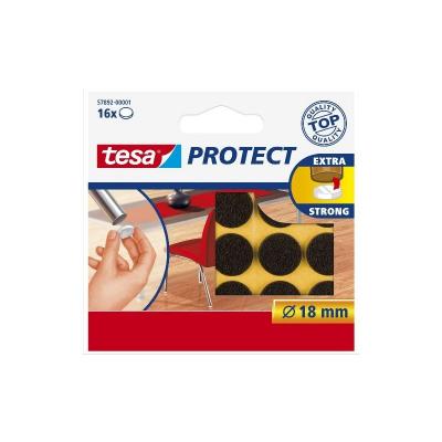 TESA Rondelles feutres antirayures ronds &Oslash; 18mm - noir