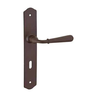 THIRARD Poign&eacute;e de porte Charon trou de cl&eacute; acier rouill&eacute; pour porte d'int&eacute;rieur