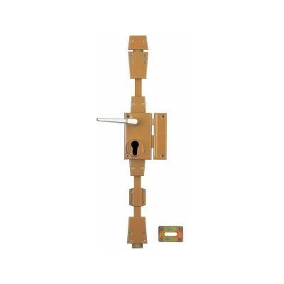 THIRARD  - Serrure multipoint en applique marron gauche &agrave; fouillot - Cl&eacute; i - Axe &agrave; 45 mm - Targa