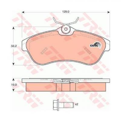 TRW Kit de plaquettes de frein frein &agrave; disque COTEC GDB1496 