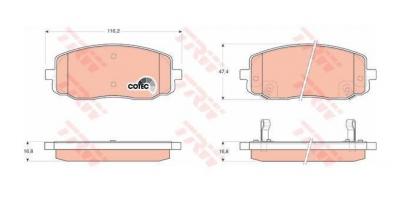 TRW Kit de plaquettes de frein frein &agrave; disque COTEC GDB3369 