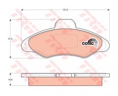 TRW Kit de plaquettes de frein frein &agrave; disque COTEC GDB897 