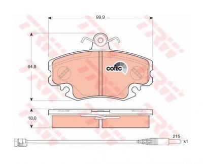 TRW Kit de plaquettes de frein frein &agrave; disque COTEC GDB1465 