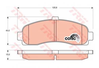 TRW Kit de plaquettes de frein frein &agrave; disque COTEC GDB1059 