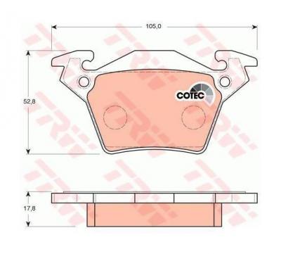 TRW Kit de plaquettes de frein frein &agrave; disque COTEC GDB1408 