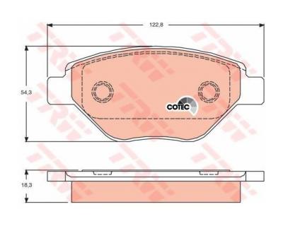 TRW  Jeu de plaquettes de frein avant GDB1571 RENAULT MEGANE