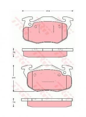 TRW Kit de plaquettes de frein frein &agrave; disque GDB1615 