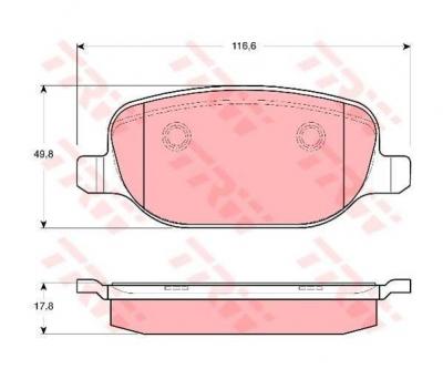 TRW Kit de plaquettes de frein frein &agrave; disque COTEC GDB1649 
