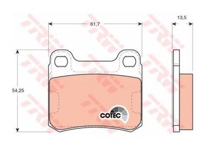 TRW Kit de plaquettes de frein frein &agrave; disque COTEC GDB294 