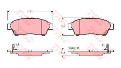 TRW Kit de plaquettes de frein frein &agrave; disque GDB3147 
