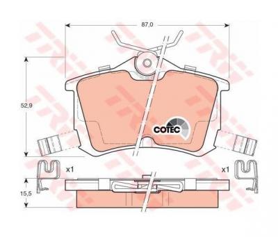 TRW Kit de plaquettes de frein frein &agrave; disque COTEC GDB3190 