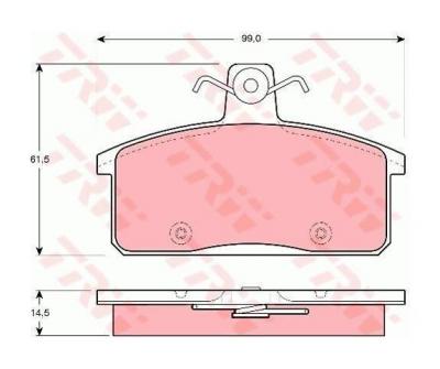 TRW Kit de plaquettes de frein frein &agrave; disque COTEC GDB3202 