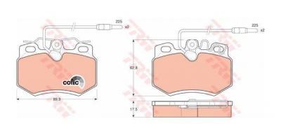 TRW Kit de plaquettes de frein frein &agrave; disque COTEC GDB446 