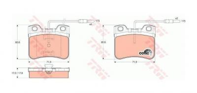 TRW Kit de plaquettes de frein frein &agrave; disque COTEC GDB906 