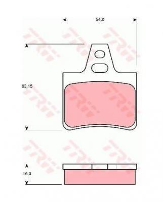 TRW  Jeu de plaquettes de frein arri&egrave;re GDB986 CITROEN XM