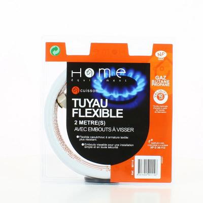 HOME EQUIPEMENT Tuyau de Gaz Butane 2m validit&eacute; 10 ans 90114 pour Cuisini&egrave;re