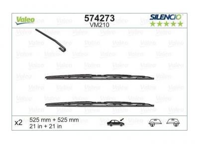 VALEO Balai dessuie-glace SILENCIO CONVENTIONAL SET 574273 