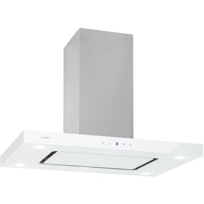 KLARSTEIN Valeria hotte &icirc;lot 90 cm 650 m&sup3;/h tactile CEE A LED verre inox blanc