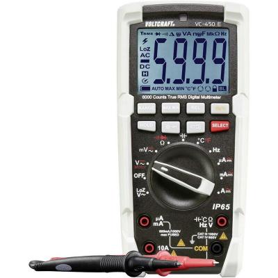 VOLTCRAFT Multim&egrave;tre  VC-450 E num&eacute;rique prot&eacute;g&eacute; contre les projections d'eau (IP65) CAT III 1000 V, CAT IV 600 V Affich