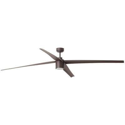 FARO Ventilateur de Plafond LED  Attos Brun 4 Pales 213cm 20W 3000K