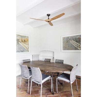 FARO BARCELONA  Ventilateur plafond Morea DC, 3 pales brun clair
